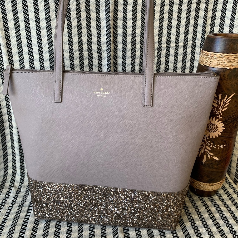 Kate Spade Greta Court Penny Giltter Large Gray